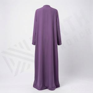Abaya islamique droite à marque privée pour femmes, en polyester respirant et confortable, fabrication directe, vêtements modestes - Product Image 2