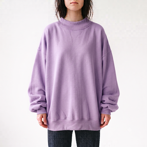 Sudadera de cuello alto reversible para mujer, estilo universitario, de felpa francesa gris, nueva moda OEM, para pilates y yoga - Product Image 1