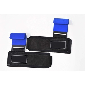 Crochets de musculation robustes avec sangles rembourrées, crochets métalliques - Accessoires d'entraînement unisexes respirants et antidérapants pour tractions et soulevés de terre - Product Image 1