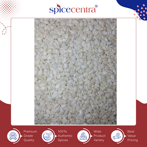 Offre incroyable sur les graines de sésame blanc décortiquées, biologiques, de haute qualité, 99,97 %, pour la cuisine, 1 kg, Inde, de la marque Spicecentra. - Product Image 3