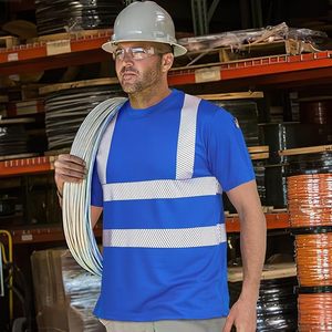 High Visibility Reflective Safety Work-wear T-Shirt <b>Constructed</b> Wear 100% Polyester Custom Made Men T Shirt - Product Image 4