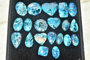 Cabujones de crisocola shattuckita de calidad premium para joyería - Product Image 3