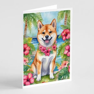 การ์ดอวยพร Shiba Inu luau แปลกๆขนาด8 A7ขนาด5x7พร้อมซอง - Product Image 1