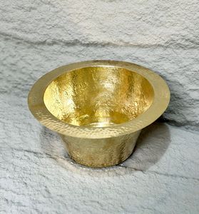 Distinctive Brass Wash <b>Basin</b> Luxury Hand Hammered Bathroom Sink Premium Countertop Vessel Decorative Elegant Interior Solution - Product Image 5
