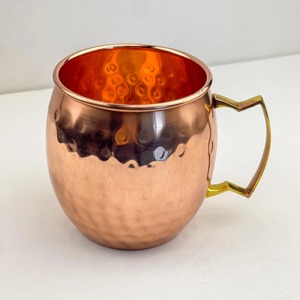 Verre à eau en cuivre au look naturel, style organique, couleur unie, pour usage personnalisé - Product Image 5