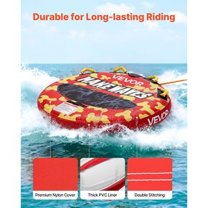 Tubi Gonfiabili Trainabili per 2 Persone, Capacità 340 libbre, per Sport Acquatici e Nautica - Product Image 3