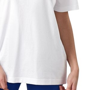 เสื้อยืดโอเวอร์ไซส์สีขาวสำหรับผู้หญิง ผ้าฝ้ายนุ่ม คอกลม แขนสั้น สไตล์ลำลอง สตรีทแวร์ แฟชั่น เสื้อผ้าลำลอง - Product Image 5