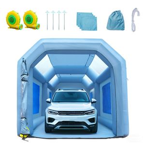 20x10x8ft High Powerful 480W+750W <b>Blowers</b> LED Inflatable Spray Booth Tent for <b>Car</b> Paint 8ft Inflatable Paint Booth Tent Air - Product Image 4