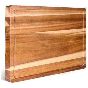 Wooden Chopping <b>Block</b> for Cheese Platter Square <b>Shape</b> 1.3 cm Thick Non-Toxic & Easy to Clean Dishwasher Safe - Product Image 4