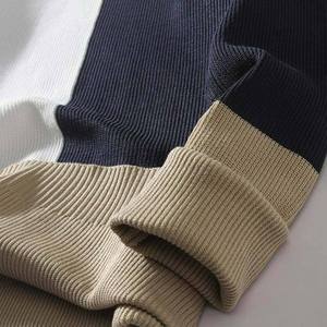 Pull en maille épais pour homme, col rond, manches longues, chaud, doux, respirant, anti-boulochage, décontracté, avec logo personnalisé - Product Image 5