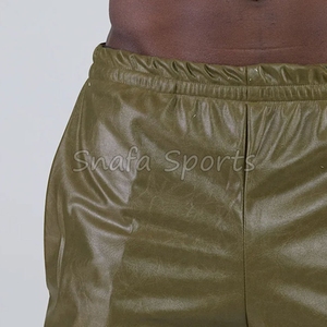 กางเกงขาสั้นหนังสำหรับผู้ชายสไตล์ยอดนิยมกางเกงขาสั้นหนังแฟชั่นสำหรับผู้ชายขายส่ง - Product Image 5