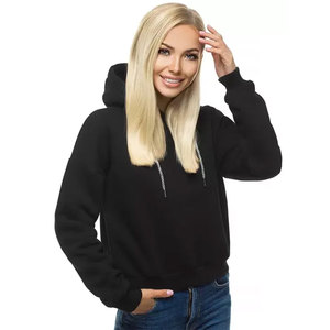 Sudadera con Capucha para Mujer, Color Sólido, 100% Algodón, Forro Polar, Secado Rápido, Transpirable, con Cordón Ajustable - Product Image 1