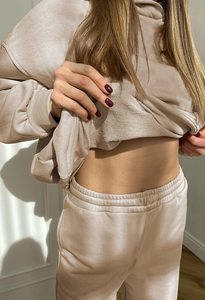 Conjunto Deportivo de Dos Piezas para Mujer, Sudadera con Capucha de Forro Polar de Manga Larga y Pantalones Deportivos, Estilo Casual - Product Image 6