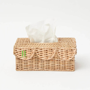 New Products Rattan Tissue Box With Wood Lid Handwoven OEM Variety of Colors Decoration <b>Table</b> and <b>Bath</b> Accessories Handmade - Product Image 6