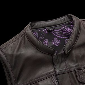เสื้อกั๊กหนังสำหรับผู้หญิงขี่มอเตอร์ไซค์ - Product Image 3