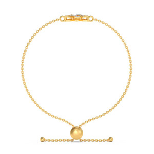 Bracelet carré entrelacé en diamant avec chaîne en or jaune et design géométrique central réglable - Product Image 2