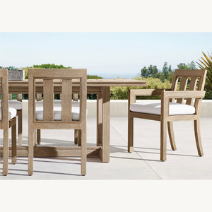 Mesa de comedor rectangular para exteriores para restaurantes o comedores al aire libre, diseño moderno, resistente a la intemperie. - Product Image 4