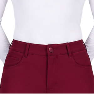 Leggings d'équitation pour femmes rouges, taille haute, extensibles, avec grip intégral en silicone, pour la compétition et l'entraînement - Product Image 4