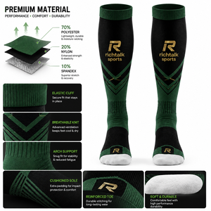 Comfortable <b>High</b> Performance Men's Solid <b>Knee</b> <b>High</b> Summer Sports <b>Socks</b> Breathable Quick Dry Eco-Friendly Soccer Knitted Adults - Product Image 6