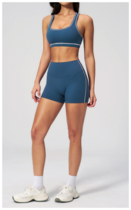 Highly Professional Women Slim Fit Workout Sportswear Set Includes High Waist Leggie Bra Plus Size Anti-Bacterial Stitch Crysta - Product Image 2