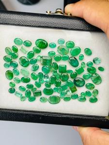 Lot de pierres précieuses en émeraude naturelle, taille mixte, qualité AAA, super lustre, belle couleur verte, disponible à prix avantageux pour la création de bijoux. - Product Image 6