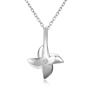 Innovant laboratoire cultivé diamant bijoux en gros argent 925 Moissanite <span class=keywords><strong>moulin</strong></span> à <span class=keywords><strong>vent</strong></span> pendentif collier pour femmes destin bijoux - Product Image 3