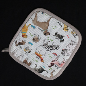 Animal Printed Design Cotton Pot Holders <b>Set</b>-Oven Safe Heat Resistant Eco-Friendly Dishwasher Safe. - Product Image 2