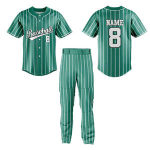 Diseña Tu Propio Uniforme de Béisbol Transpirable 100% Algodón Estampado, Personalizado en Color y Talla - Ropa Profesional para Equipos - Product Image 1