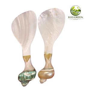 Custom Mother of Pearl Spoon Fork Set Natural Shell Cutlery for Wedding Gift Kitchen Accessories - Product Image 1