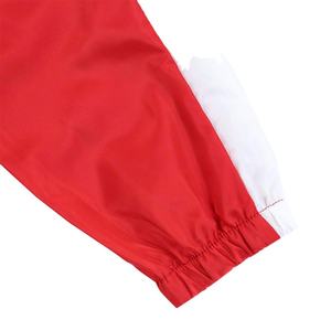 Veste coupe-vent à capuche pour homme, style sportif, légère, color-block rouge et bleu marine, fermeture éclair, pour le printemps et les activités de plein air - Product Image 5