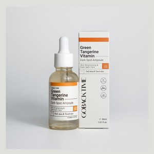 Ampolla coreana K-Beauty Gobaektaim Green Tangerine con vitamina para el cuidado de manchas oscuras, hecha en Corea, unisex. - Product Image 3
