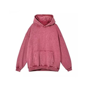 High Quality 100% Cotton Fleece Eco-friendly Lined Acid <b>Washed</b> Stone <b>Washed</b> Vintage Winter Hoodie Multi Colors Regular Fit Men's - Product Image 5