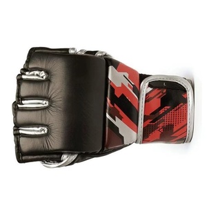 ถุงมือ MMA ระดับมืออาชีพสำหรับการฝึกซ้อมต่อสู้-ถุงมือหนังทนทานสำหรับกิจกรรมกลางแจ้ง ป้องกันรังสียูวี สายรัดข้อมือปรับได้ ถุงมือ MMA - Product Image 5
