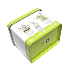 Caja Metálica Rectangular Personalizada con Impresión de Plantas, 90x65x78mm, con Asa, para Guardar Té, Galletas, Dulces y Regalos - Product Image 4
