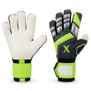 Gants de football d'entraînement personnalisés avec design de gardien de but, paume en latex antidérapante, dos en mesh et fermeture de poignet réglable pour l'extérieur - Product Image 1