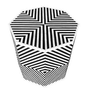 Mesa de Cajones con Incrustaciones de Hueso de ILAHI, Diseño Moderno con Detalles de Ágata, Almacenamiento de Tres Niveles, Mueble Portátil para el Hogar - Product Image 4