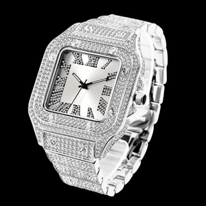 BALAJI JEWELS Luxury Unisex 41mm Alloy Square <b>Case</b> Sport <b>Watch</b> Quartz Movement ETA Brand 10 Bar Water Resistant Sapphire Crystal - Product Image 1