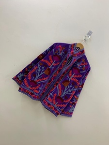 Chaqueta de Terciopelo Bordada Suzani, Chaqueta Étnica Boho Chic Hecha a Mano, Ropa Exterior de Estilo Vintage, Chaqueta de Terciopelo Bohemia al por Mayor - Product Image 1