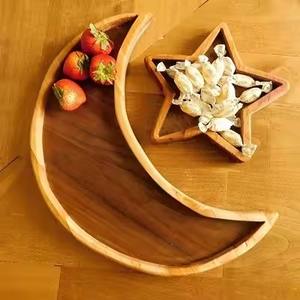 Bandeja de Madera para Repostería Eid, Plato para Cena, Bandeja para Postres, Platos de Hierro para Servir en Ramadán - Product Image 4
