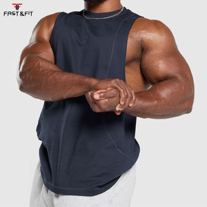 Débardeurs de sport sans manches pour hommes, séchage rapide, compression respirante, anti-boulochage, 100 % polyester, vente en gros, débardeur d'été - Product Image 5