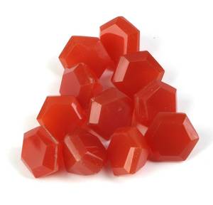 Piedras Preciosas Sueltas de Cornalina Natural, Corte Hexagonal, 6-15MM, para Anillos y Colgantes, Lote de Piedras Sueltas de Alta Calidad para Joyería - Product Image 2