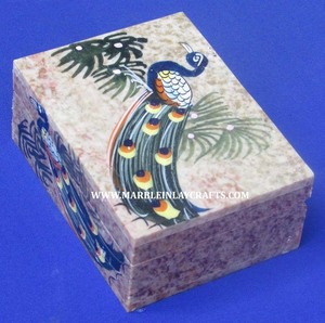 Caja de Joyería Rectangular de Alta Calidad Hecha a Mano con Incrustaciones de Piedra de Savia Natural y Madreperla Rosa para Regalo - Product Image 4