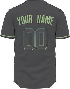 Maillot de baseball personnalisé pour équipe de jeunes, noir uni, avec logo brodé, livraison incluse. - Product Image 5