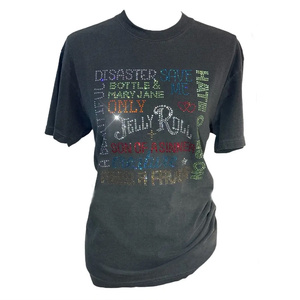 เสื้อยืดสตรีทแวร์ผู้ชายแบบโอเวอร์ไซส์ ผ้าคอตตอน 100% 220 GSM ล้างสีแบบแอซิด ตกแต่งด้วยคริสตัล รับผลิตตามสั่งขายส่ง (OEM) - Product Image 4