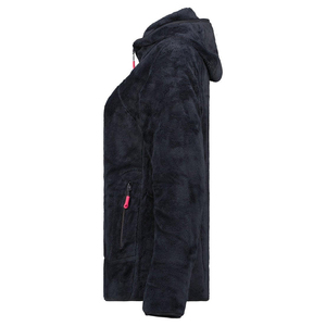Custom Women's <b>Quilted</b> Breathable Polar Fleece Jacket with Stand Collar Full Zip up Detachable Hat for Outdoor Winter Use - Product Image 6