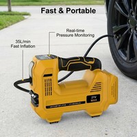 160PSI Cordless Tire Inflator Air Compressor 20V Battery Portable Electric Pump Fast Inflate Auto Shut Off LED Digital Gauge