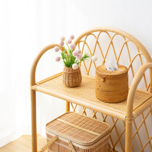 Porte-rouleaux de papier toilette rond, boîte porte-mouchoirs en rotin de qualité supérieure, boîtes prêtes à l'exportation, fabriquées au Vietnam - Product Image 6