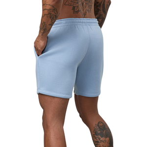 Mens Sky Blue Sweat <b>Shorts</b> Drawstring Waist Athletic Running Gym Workout Sportswear Casual Activewear <b>Shorts</b> - Product Image 2