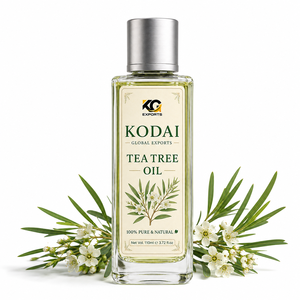 Huile d'Arbre à Thé Pure et Naturelle à 100% - Liquide - 100 ml dans une bouteille ambrée avec prise US - 100 g - Fabriqué au Tamil Nadu - Soins Personnels - Product Image 1