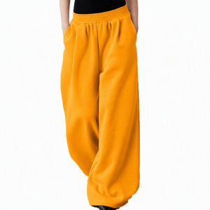 Pantalones Deportivos Holgados para Mujer, Color Azul Marino, Cintura Elástica, Pantalones de Salón Relajados, Invierno, 100% Algodón Felpa, Venta al Por Mayor, EE. UU., Reino Unido, UE, B2B - Product Image 5